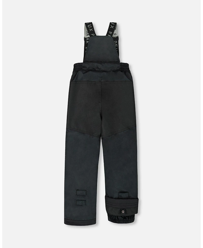 Deux par Boy Two-Piece Play Snowsuit with Gradient Jacket Black - Child