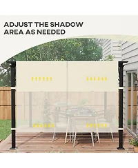 Outsunny 2 Pcs Pergola Shade Cover, Canopy for 10 x 12ft