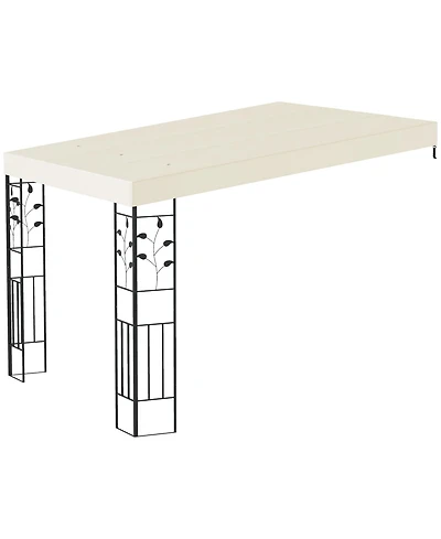 Outsunny 10' x 10' Outdoor Pergola Canopy, Metal Patio Canopy,
