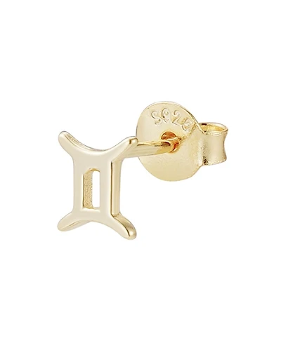 Adornia Fine 14k Gold Vermeil .925 Sterling Silver Single Zodiac Sign Stud Earring