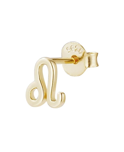 Adornia Fine 14k Gold Vermeil .925 Sterling Silver Single Zodiac Sign Stud Earring
