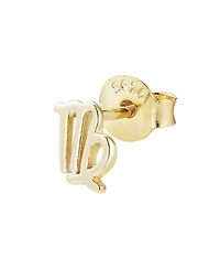 Adornia Fine 14k Gold Vermeil .925 Sterling Silver Single Zodiac Sign Stud Earring