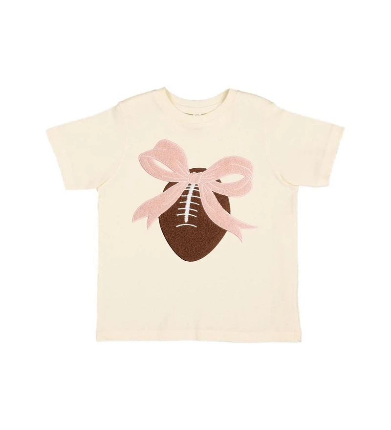 Sweet Wink Little and Big Girls Coquette Football Patch Short Sleeve T-Shirt