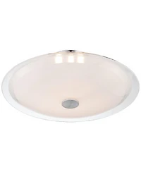 Possini Euro Design Modern Ceiling Light Semi Flush Mount Fixture 15" Wide Chrome 3-Light Clear Frosted Glass Disk for Bedroom Living Room Hallwa