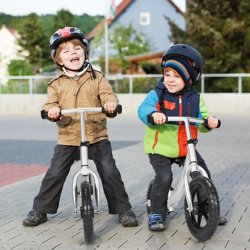 Aluminum Adjustable No-Pedal Balance Bike for Kids - Black