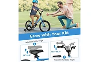 18 Inch Kids Bike with Removable Training Wheels for Ages 4-8