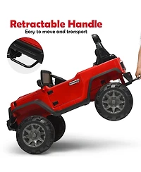 12V Kids Ride-On Truck with Remote Control and Double Magnetic Doors - Red