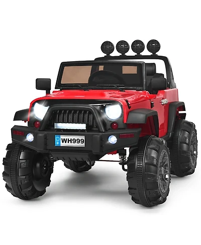 12V Kids Ride-On Truck with Remote Control and Double Magnetic Doors - Red