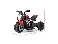 Kids Ride-On Motorcycle 6V Battery-Powered Motorbike with Detachable Training Wheels - Red