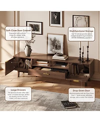 Casainc Modern Storage Cabinet Farmhouse Tv Stand
