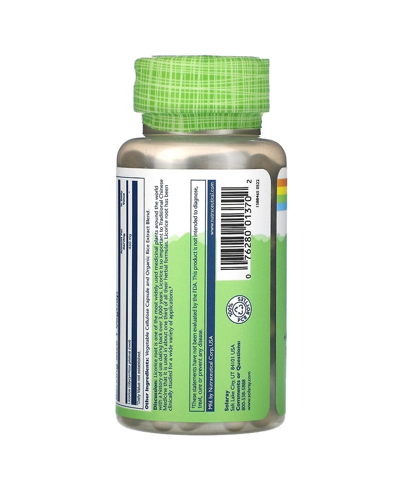 Solaray True Herbs Licorice 450 mg