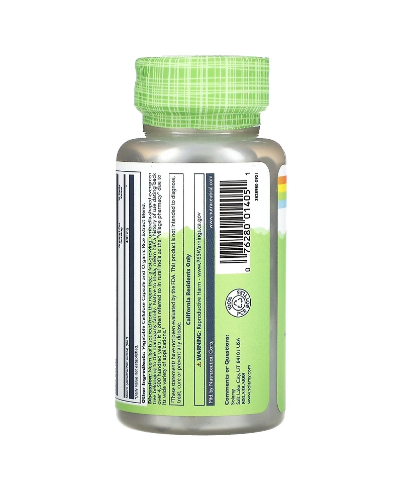 Solaray True Herbs Neem 460 mg