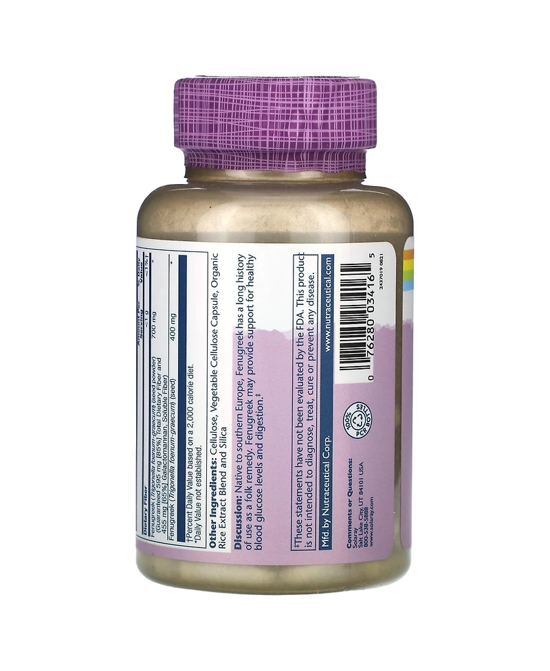 Solaray Vital Extracts Fenugreek - 90 VegCaps