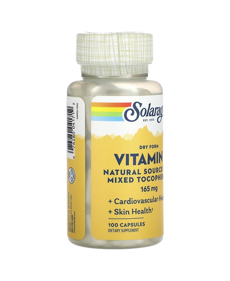 Solaray Dry Form Vitamin E 165 mg