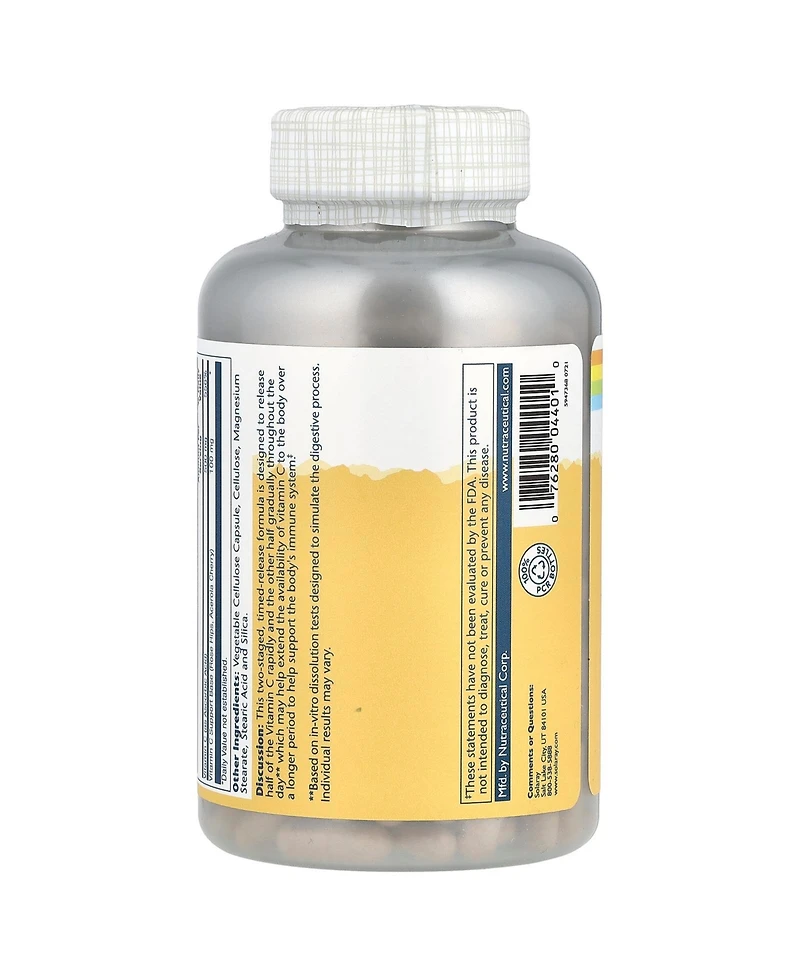 Solaray Timed Release Vitamin C with Rose Hips & Acerola mg