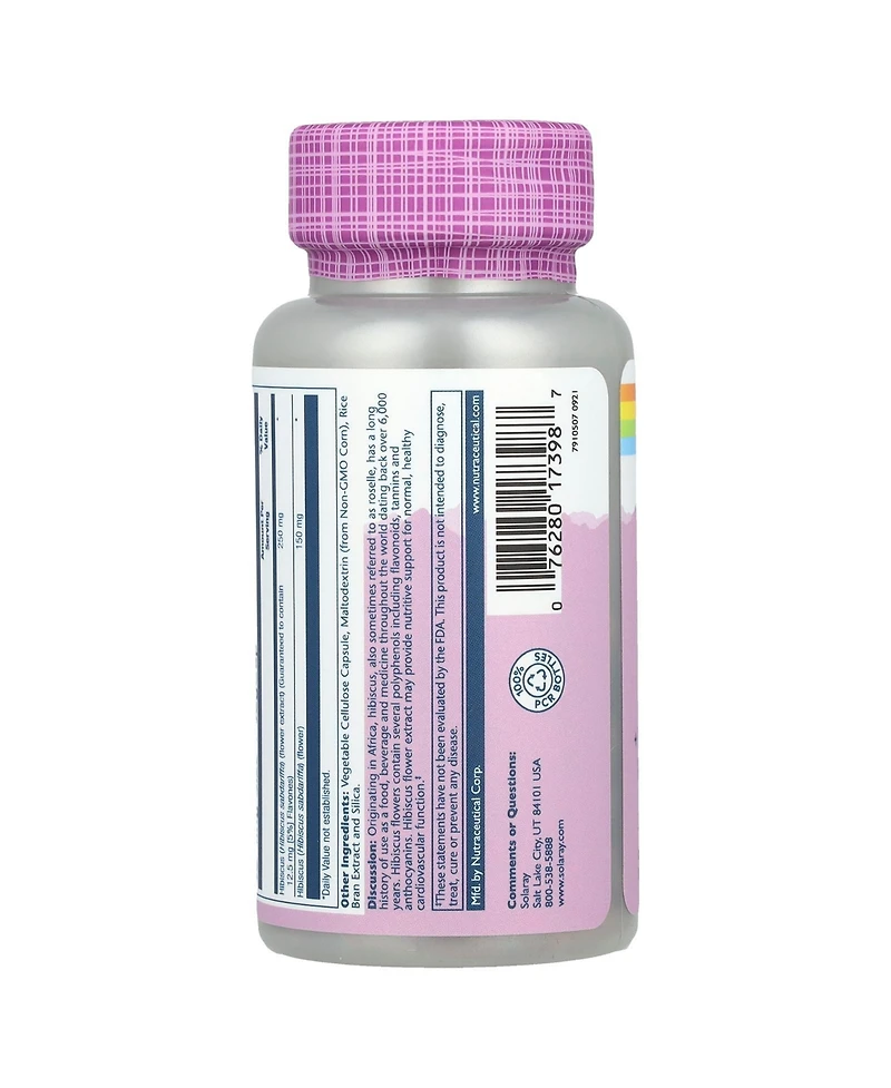 Solaray Vital Extracts Hibiscus - 60 VegCaps