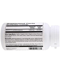 Solaray B 12 Methyl Lozenge Supplement, 2500mcg | 60 Count