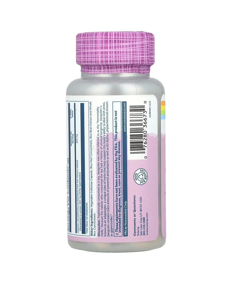 Solaray Jiaogulan - 60 VegCaps (410 mg per Capsule)