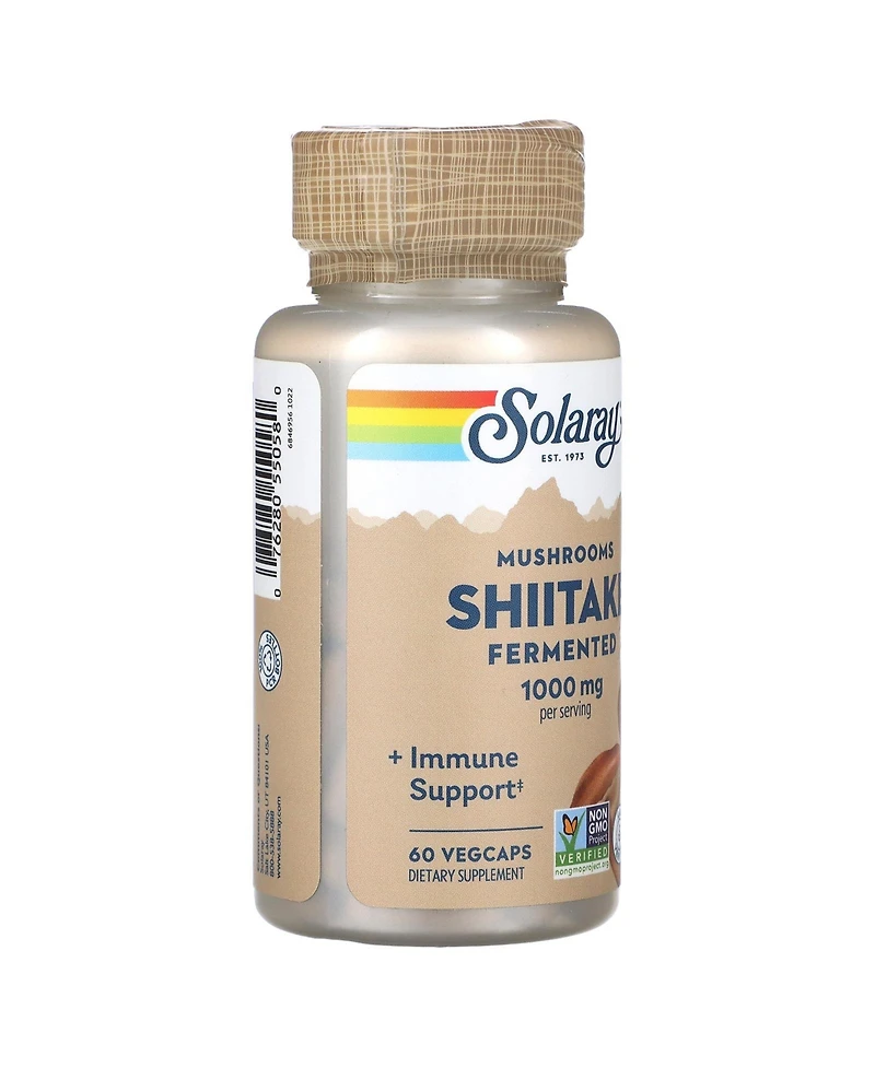 Solaray Fermented Shiitake Mushrooms - 60 VegCaps (500 mg per Capsule)