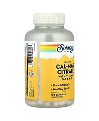 Solaray Cal-Mag Citrate 2:1 Ratio - 180 Capsules