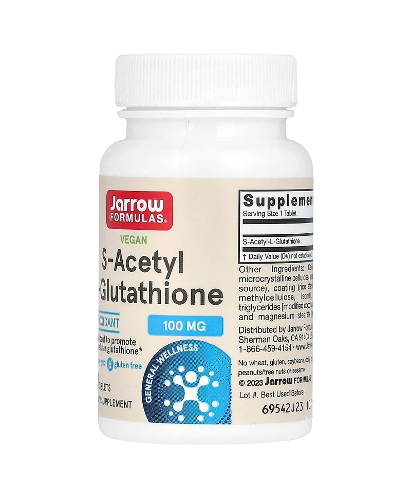 Jarrow Formulas Nutrition S-Acetyl L-Glutathione 100 mg