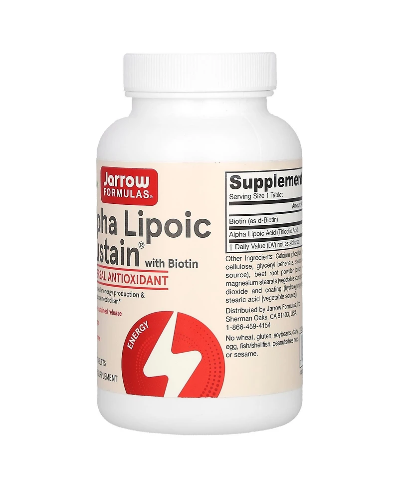 Jarrow Formulas Alpha Lipoic Sustain with Biotin