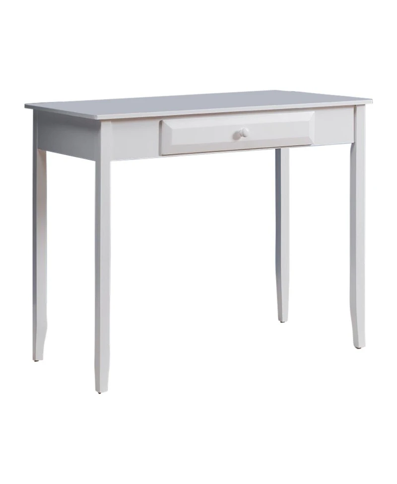 Kings Brand Furniture Wood Home & Office Parsons Desk with Drawer, White