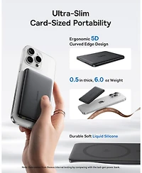 Baseus Picogo Magsafe Portable Charger 10000mAh 27W , 0.5" Ultra Slim Qi2 Certified 15W Wireless Power Bank