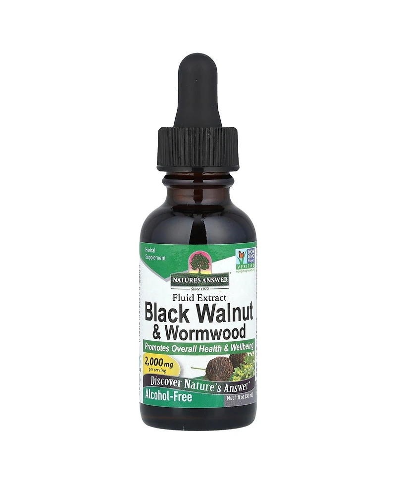 Nature's Answer Black Walnut & Wormwood Fluid Extract Alcohol-Free