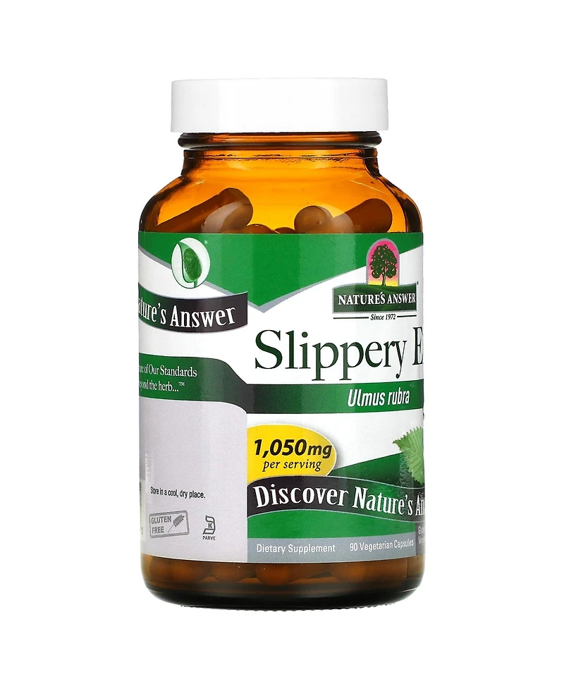 Nature's Answer Slippery Elm - 90 Vegetarian Capsules (350 mg per Capsule)