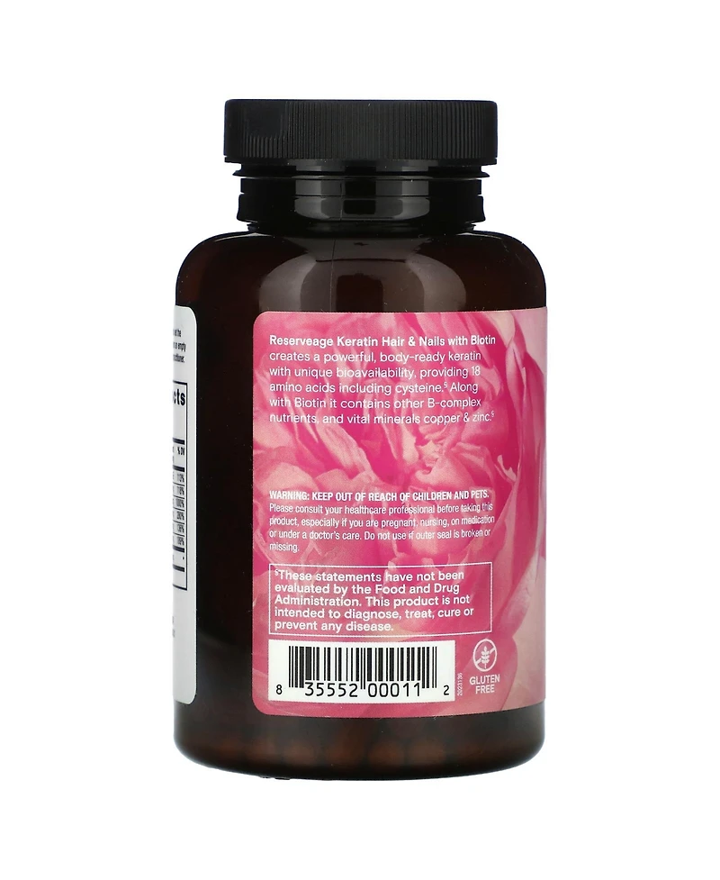 Reserveage Beauty Keratin Hair & Nails With Biotin