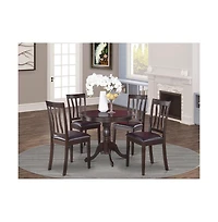 East West Furniture 5 Pc Kitchen Table set-Kitchen Table and 4 Dining Chairs