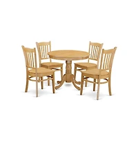 East West Furniture 5 Pc Small Kitchen Table set - Kitchen Table and 4 Dining Chairs