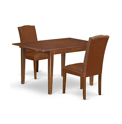 East West Furniture Dining Room Set Mahogany