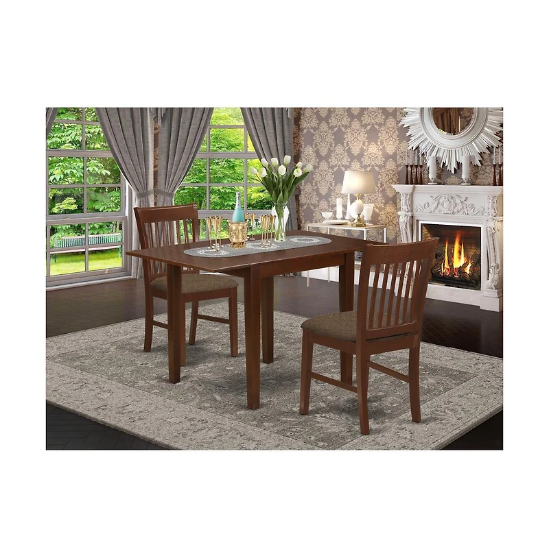 East West Furniture Dining Room Set Mahogany