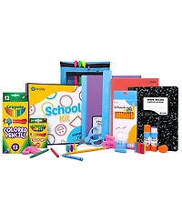 Enday 75-Piece School Supplies Kit for Kindergarten & 1st Grade – Back to School Kit for Girls & Boys – Essential Supplies for Kids