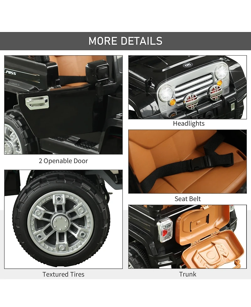 Dual 6V Electric Outdoor Off-Road Kids Ride-On Toy Jeep Truck Remote Control MP3