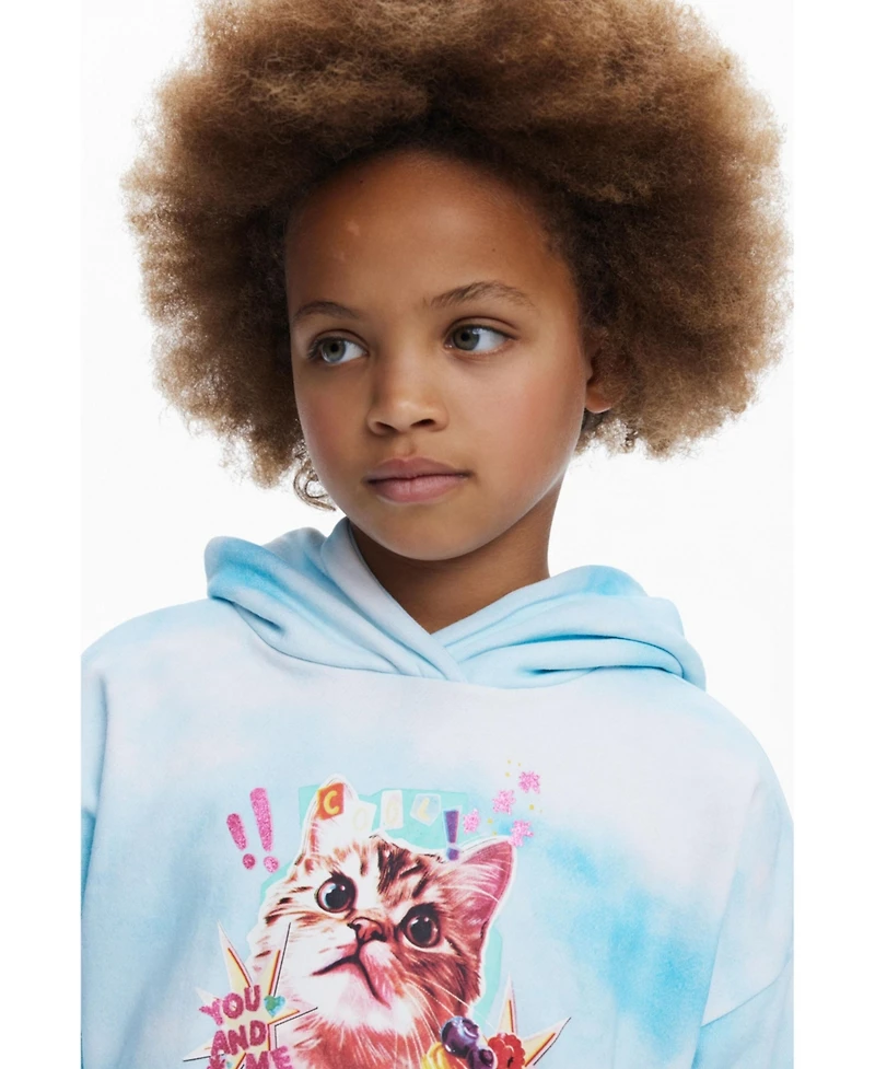 Desigual Girls's Cat clouds sweatshirt
