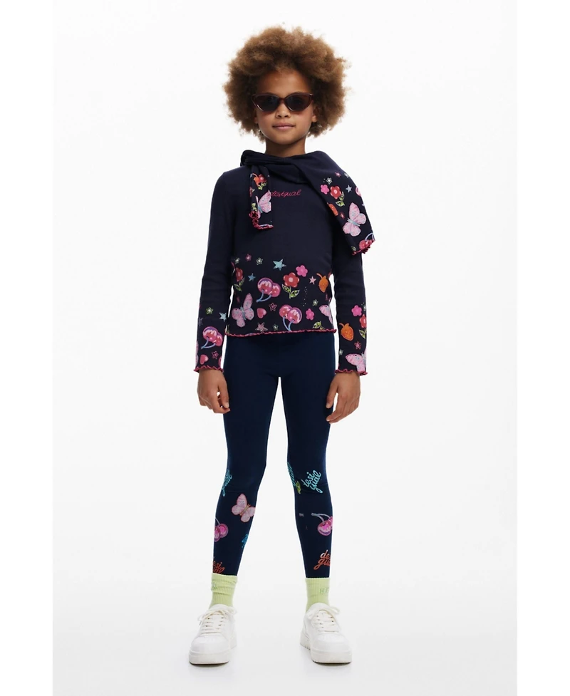 Desigual Girls Girls's Long sleeve T-shirt with floral logo