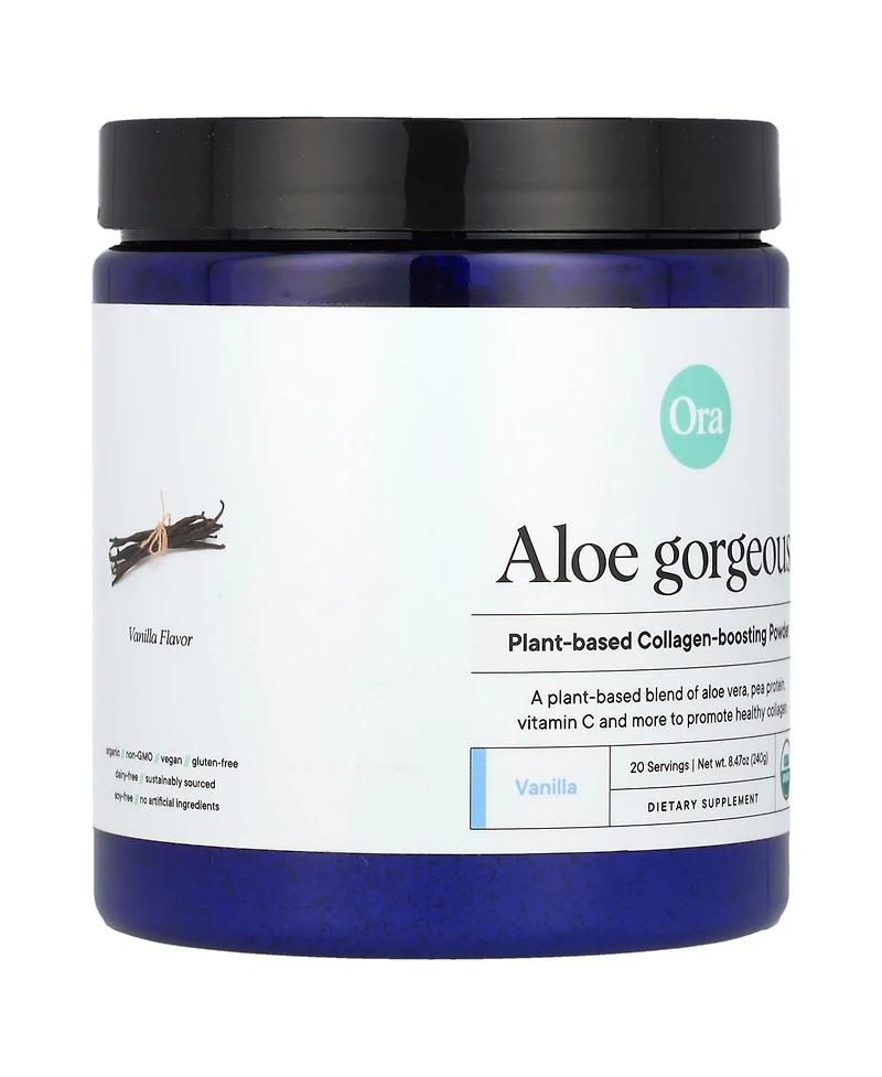 Ora Aloe Gorgeous Plant-Based Collagen-Boosting Powder Vanilla