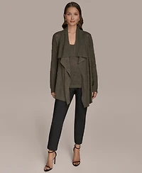Donna Karan New York Women's Long-Sleeve Open Angle Hem Cardigan Sweater