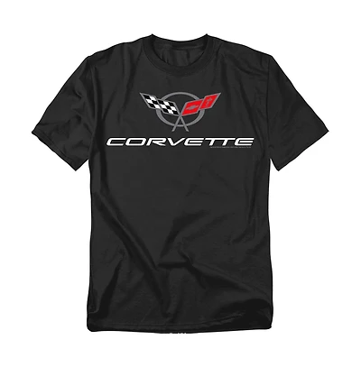 Logovision Big & Tall Chevrolet Corvette Modern Emblem T-Shirt