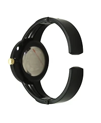 Olivia Pratt Black Modern Stripped Design Bangle Watch