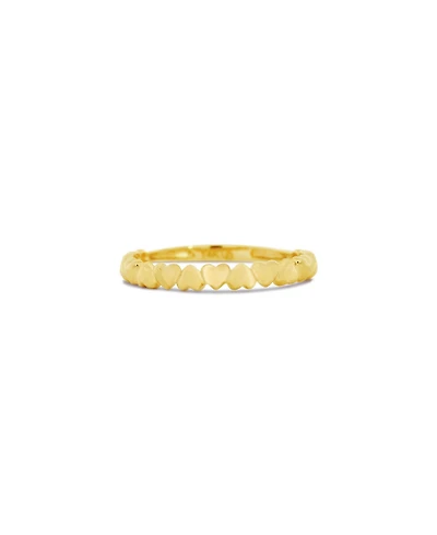 The Lovery Gold Alternating Heart Band 14K Gold
