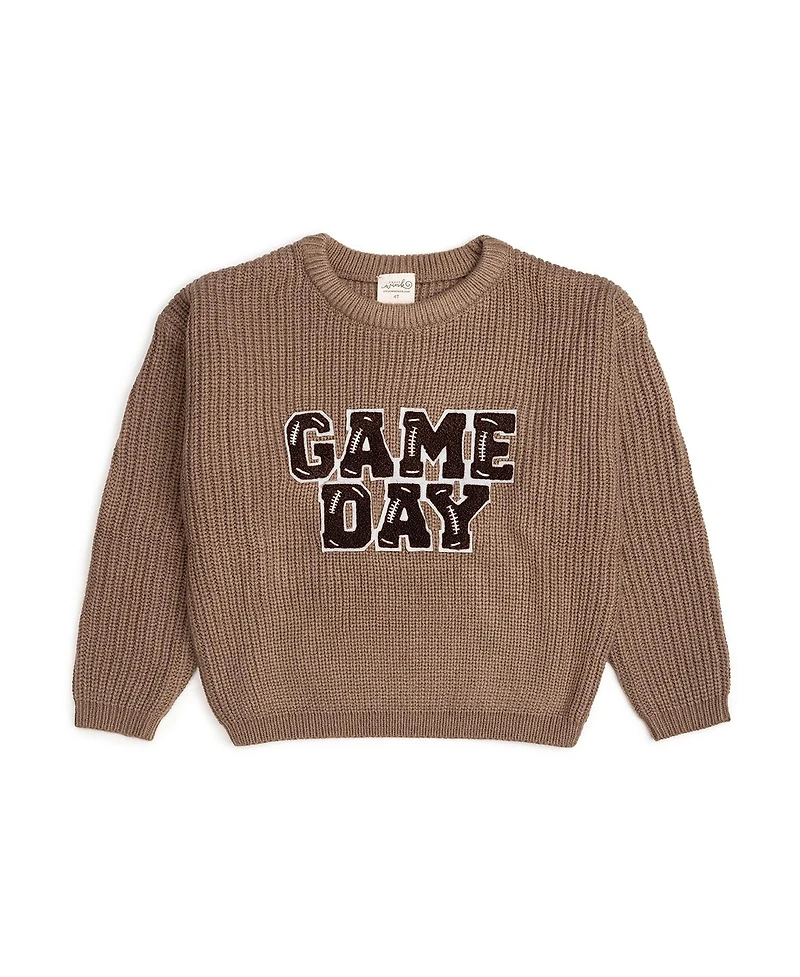 Sweet Wink Little and Big Boys Game Day Patch Knit Sweater
