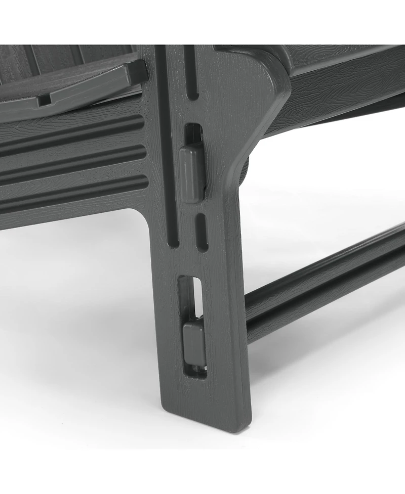 WestinTrends Tool-Free Assembly Outdoor Patio Hdpe Plastic Adirondack Chair with Cup Holder