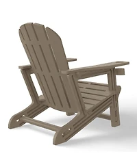 WestinTrends Tool-Free Assembly Outdoor Patio Hdpe Plastic Adirondack Chair with Cup Holder