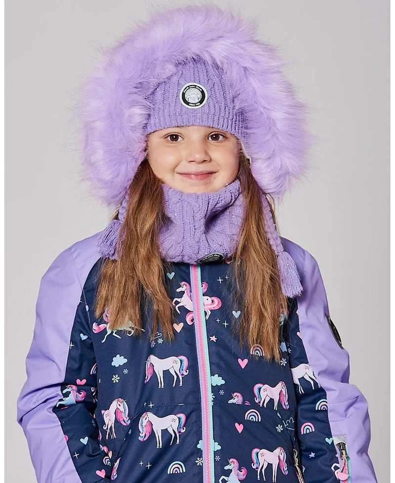 Deux par Girl Lined Winter Neckwarmer Lavender - Toddler|Child