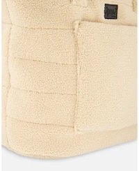 Deux par Deux Adult Unisex Sherpa Tote-Style Diaper Bag Beige - Adult
