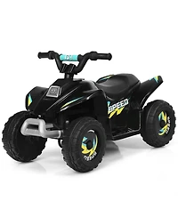 6V Kids Electric Atv 4-Wheel Ride-On Toy - Black